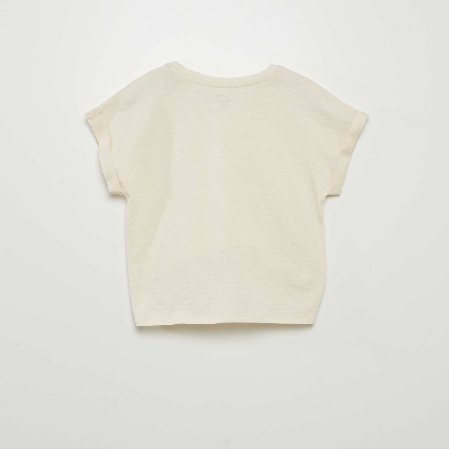 T-shirt avec n ud la base Beige