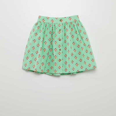 Jupe en lin m lang Vert