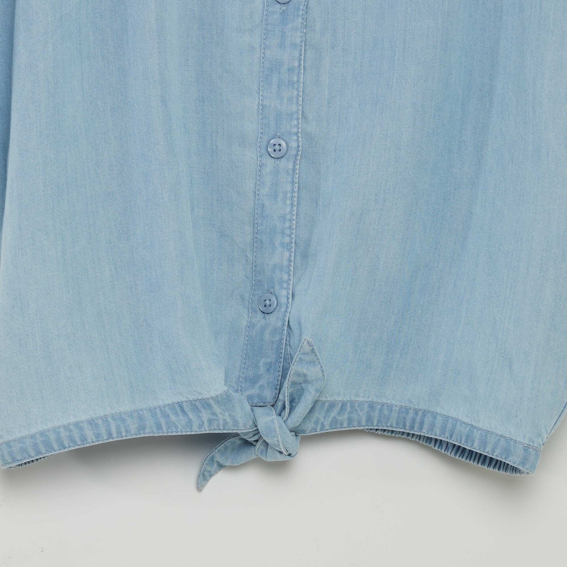 Chemisier l ger fa on denim Bleu