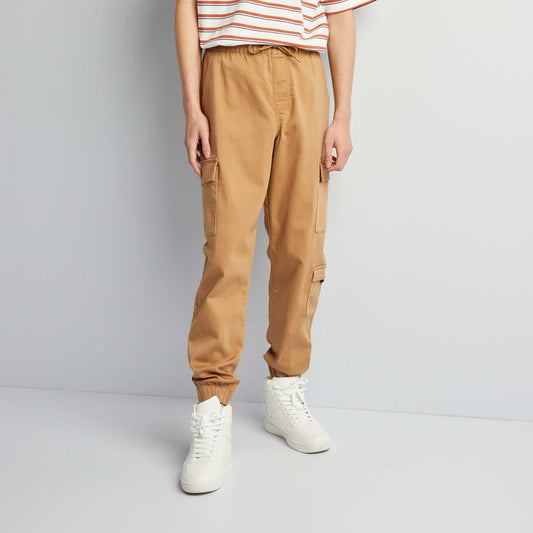 Pantalon avec poches sur les c t s Beige