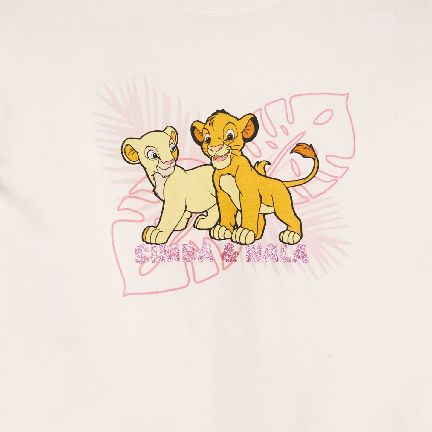 Pyjama 'Le Roi Lion' en jersey - 2 pi ces Blanc/rose