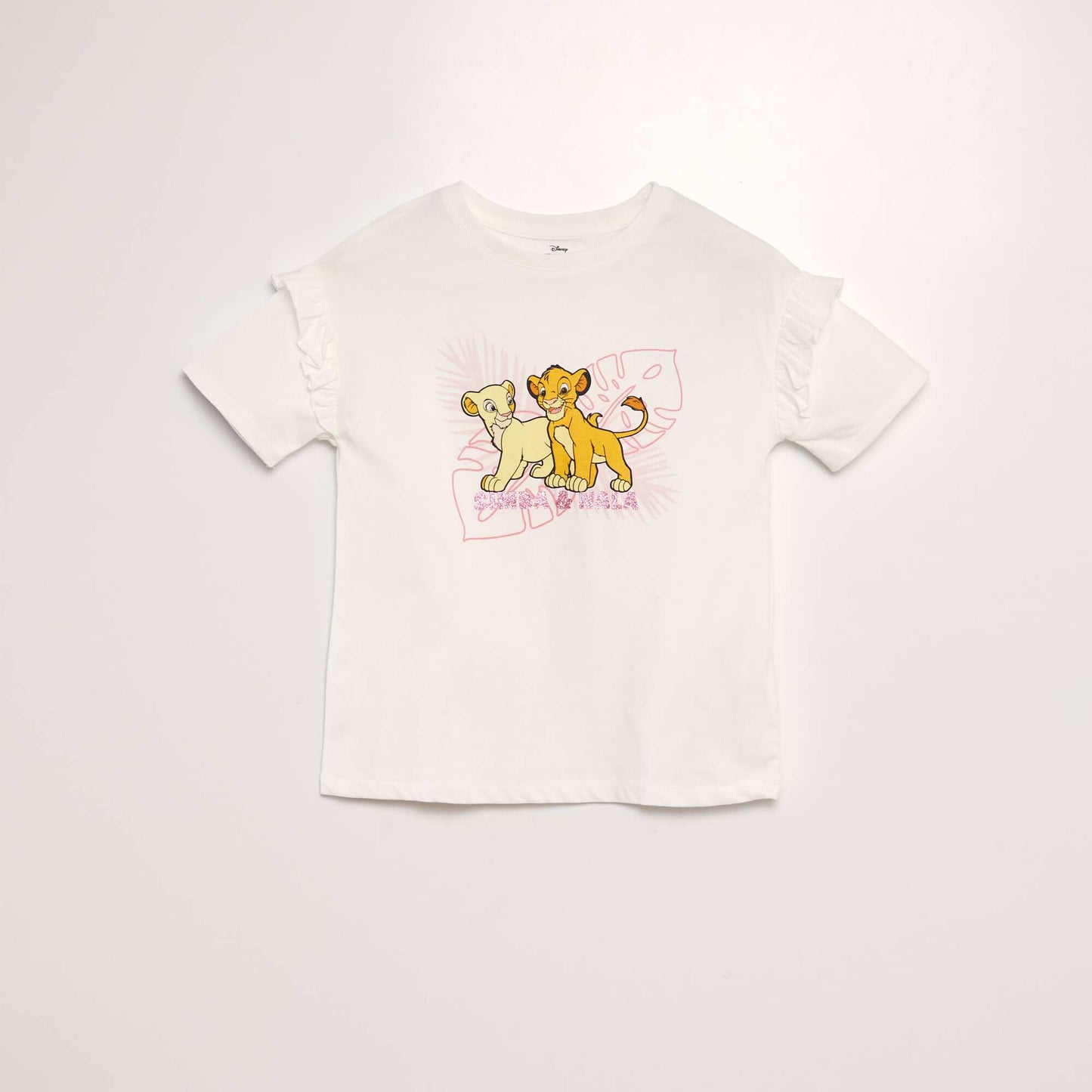 Pyjama 'Le Roi Lion' en jersey - 2 pi ces Blanc/rose