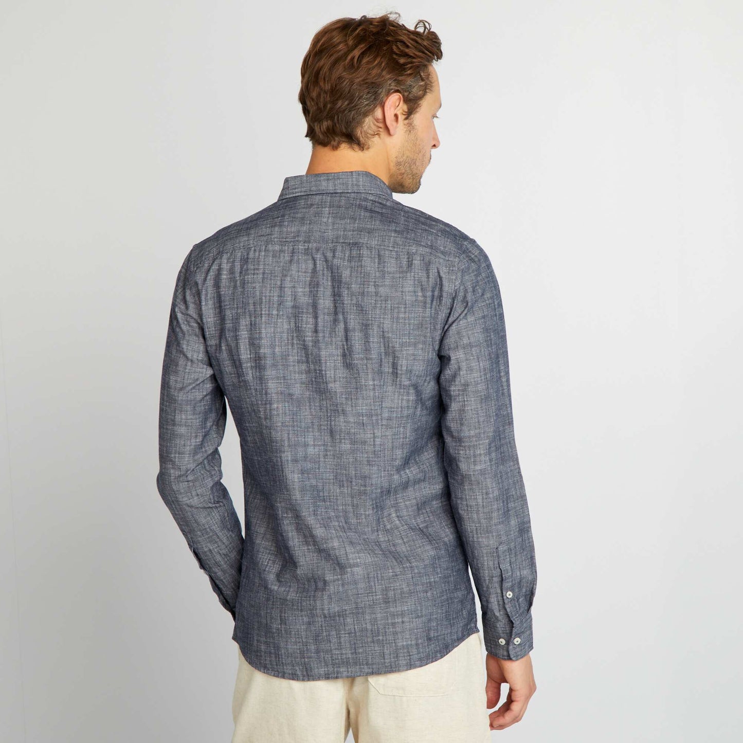 Chemise en chambray Bleu