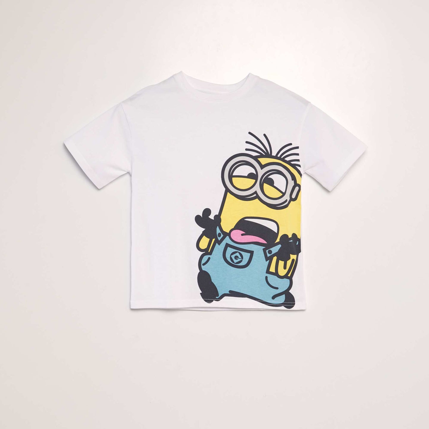 Tee-shirt en coton 'Les Minions' col rond Blanc