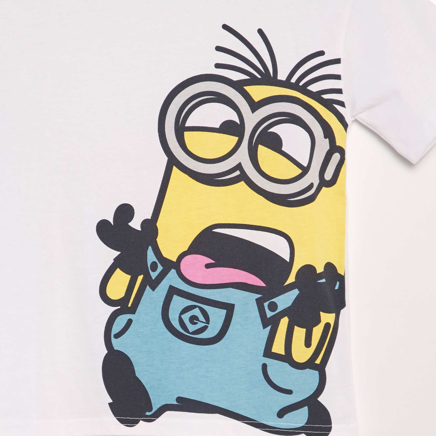 Tee-shirt en coton 'Les Minions' col rond Blanc