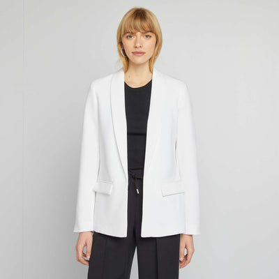 Veste blazer mi-longue BLANC