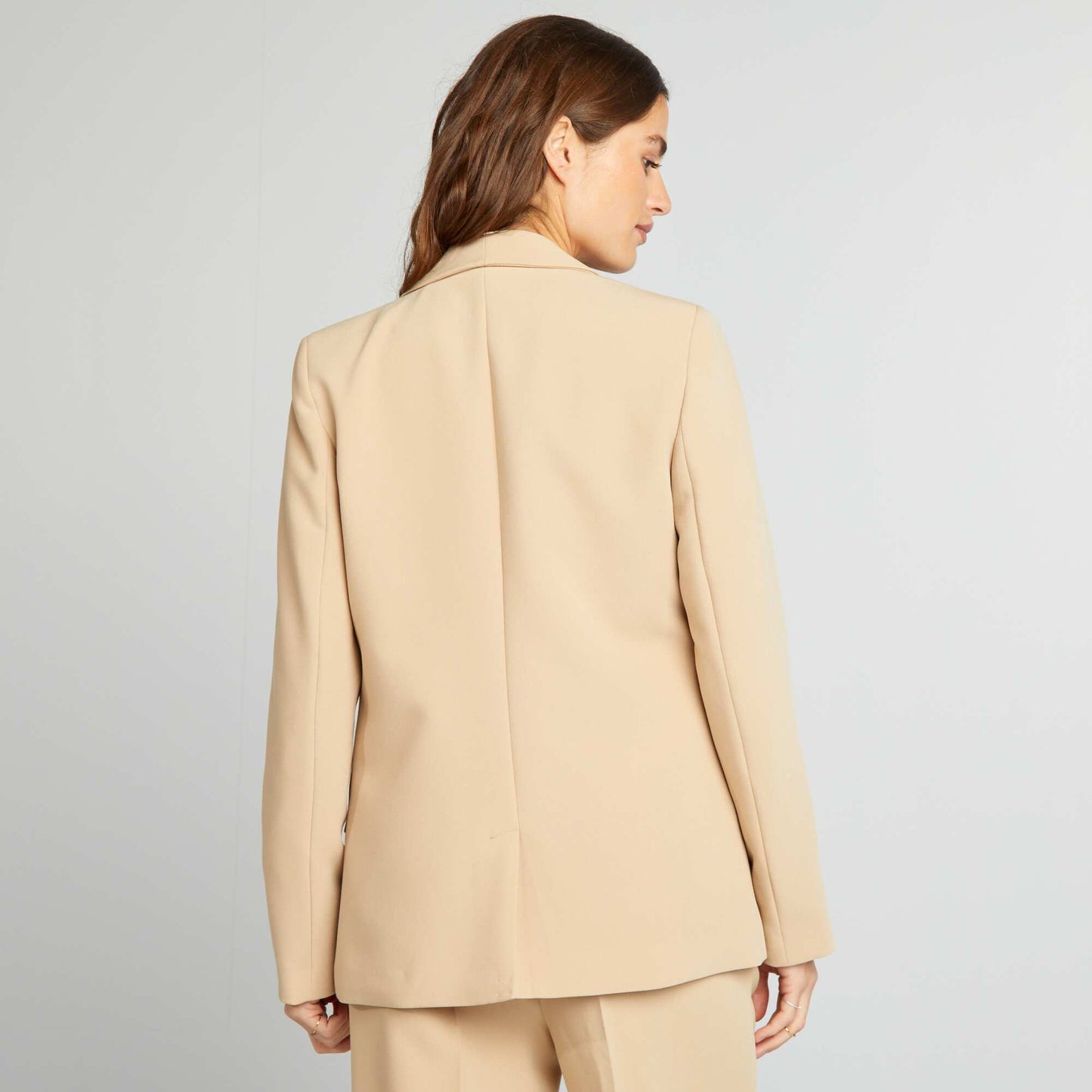 Veste blazer mi-longue Beige