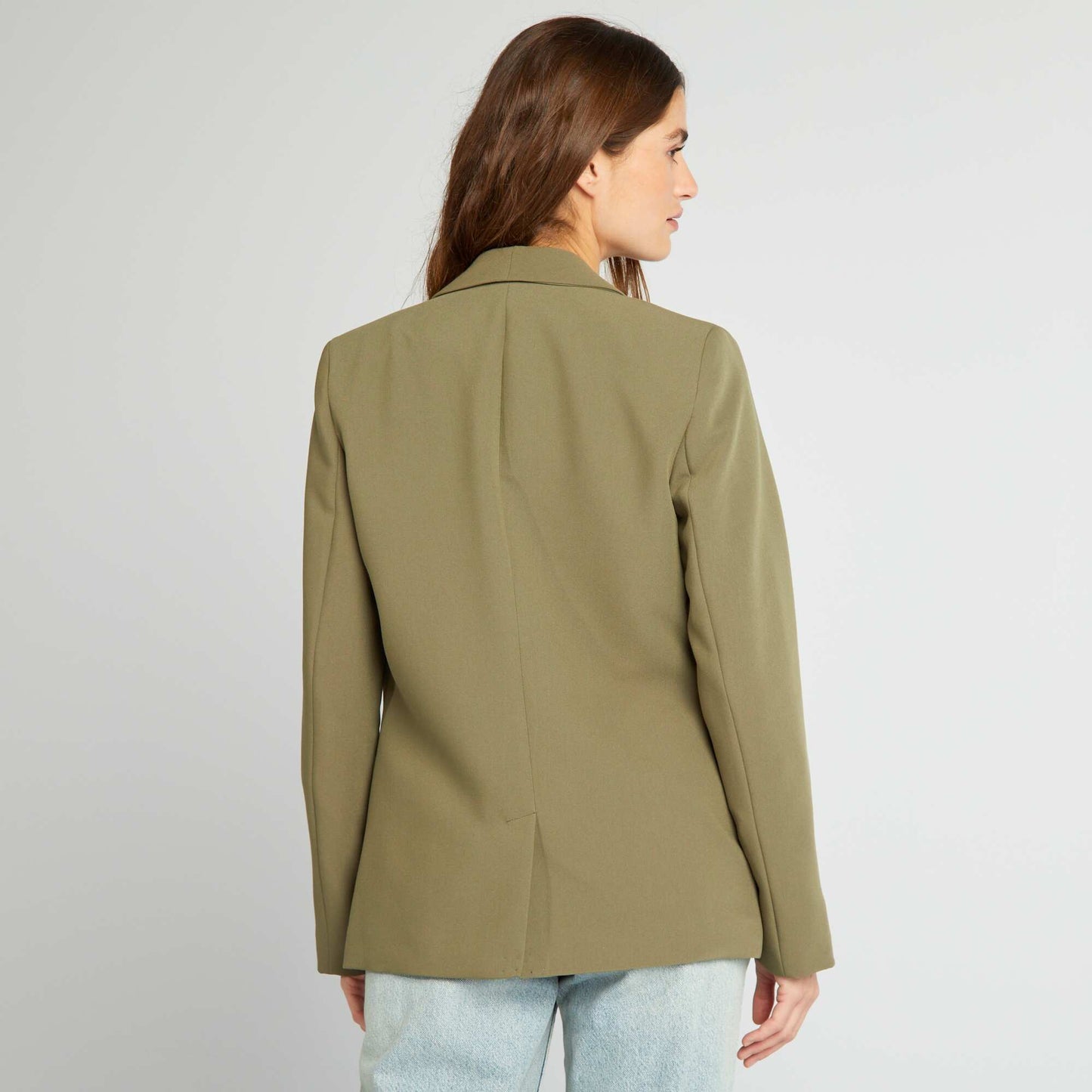 Veste blazer mi-longue Kaki