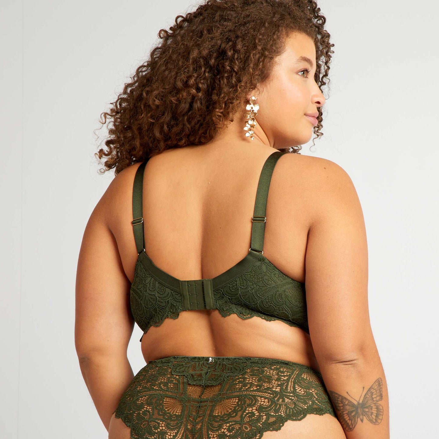 Soutien-gorge corbeille embo tant en dentelle Vert