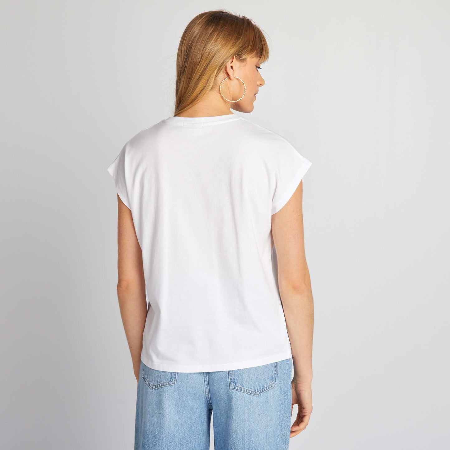 T-shirt oversize style hippie 'Mickey' de 'Disney' Blanc