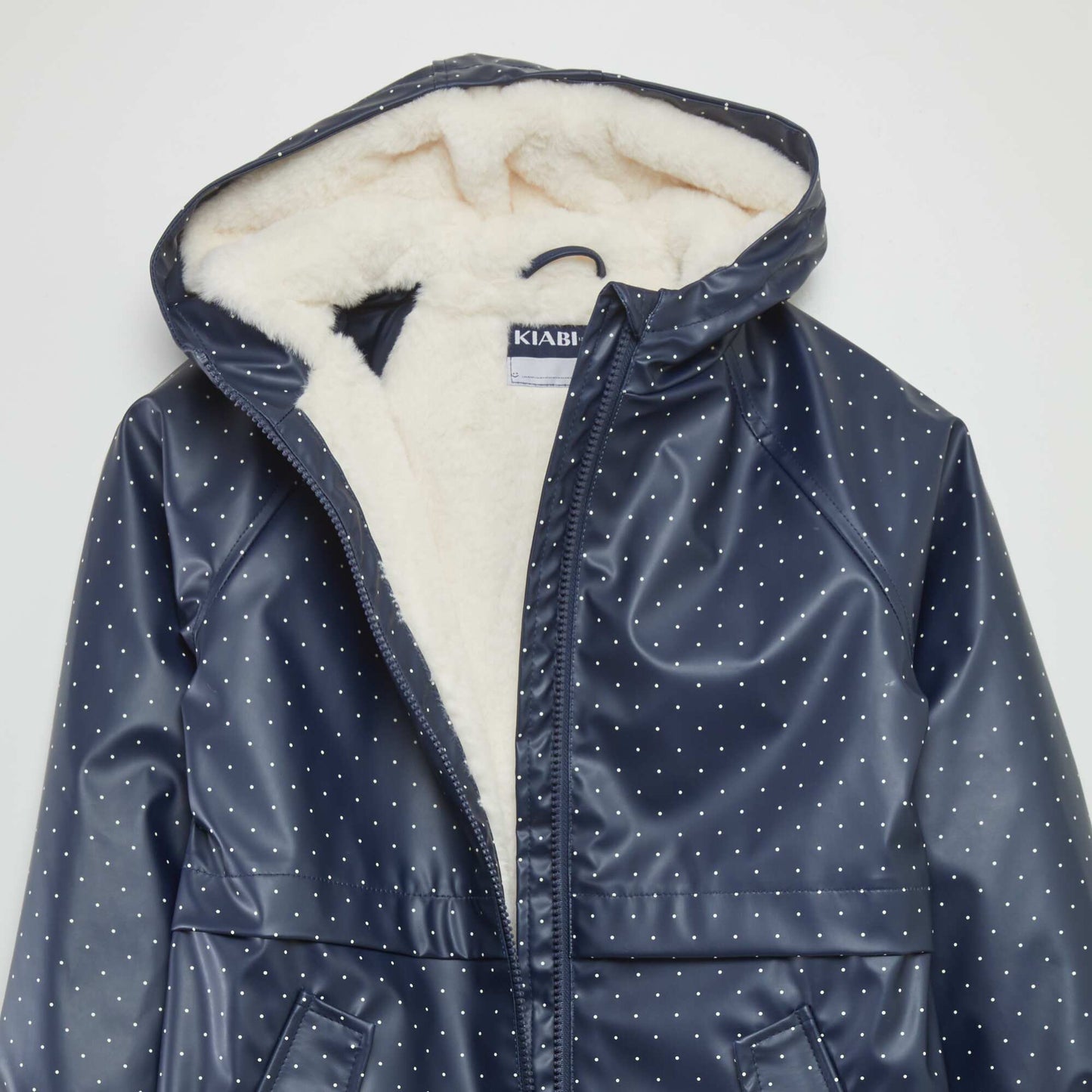 Parka mi-longue   capuche Bleu marine