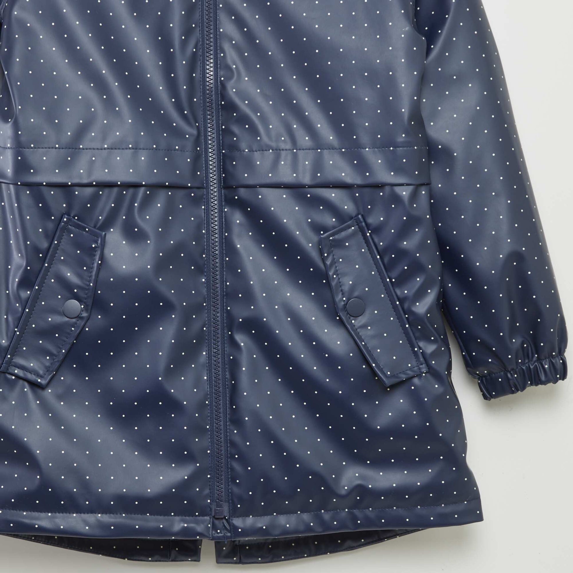 Parka mi-longue capuche Bleu marine