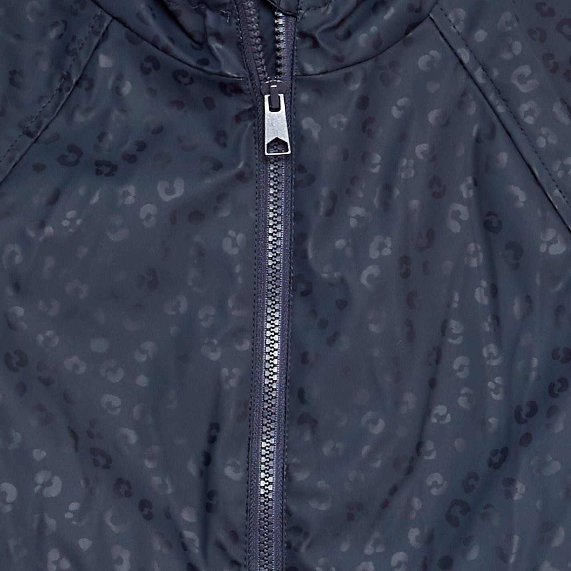 Parka mi-longue capuche Bleu
