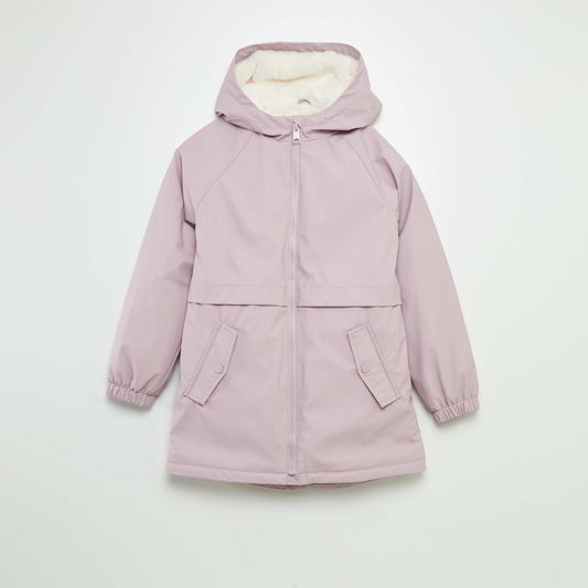 Parka mi-longue   capuche Lilas