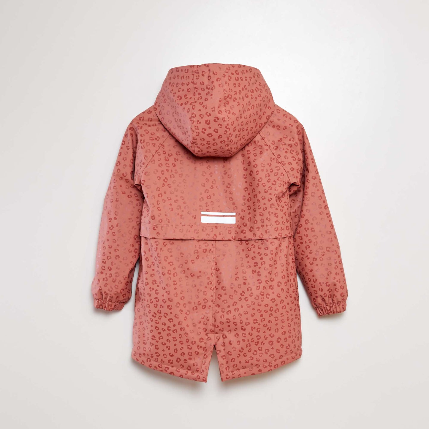 Parka mi-longue   capuche Rose l opard