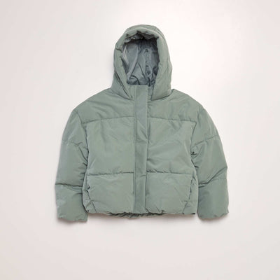 Doudoune chaude capuche Vert