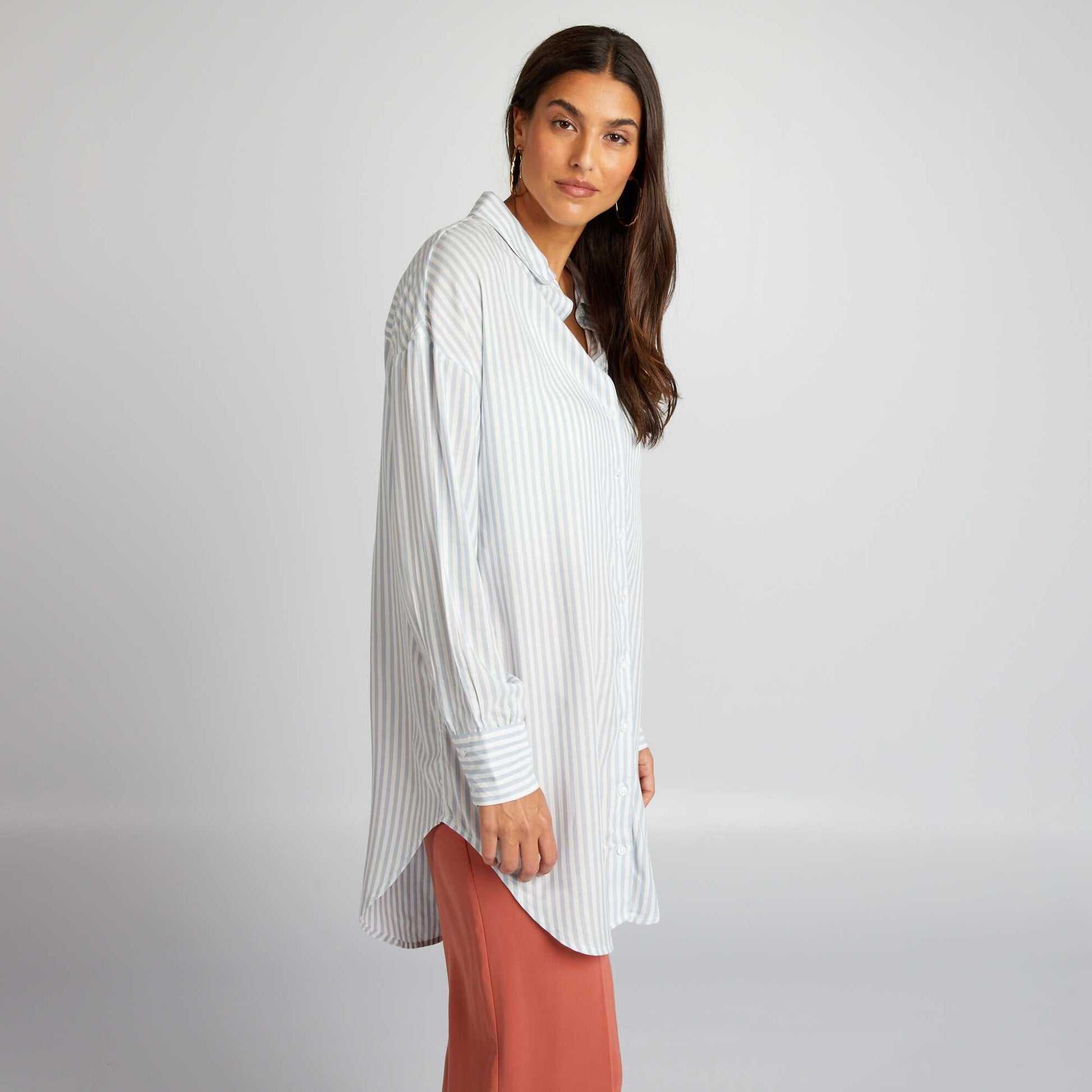 Chemise longue ray e Bleu ray