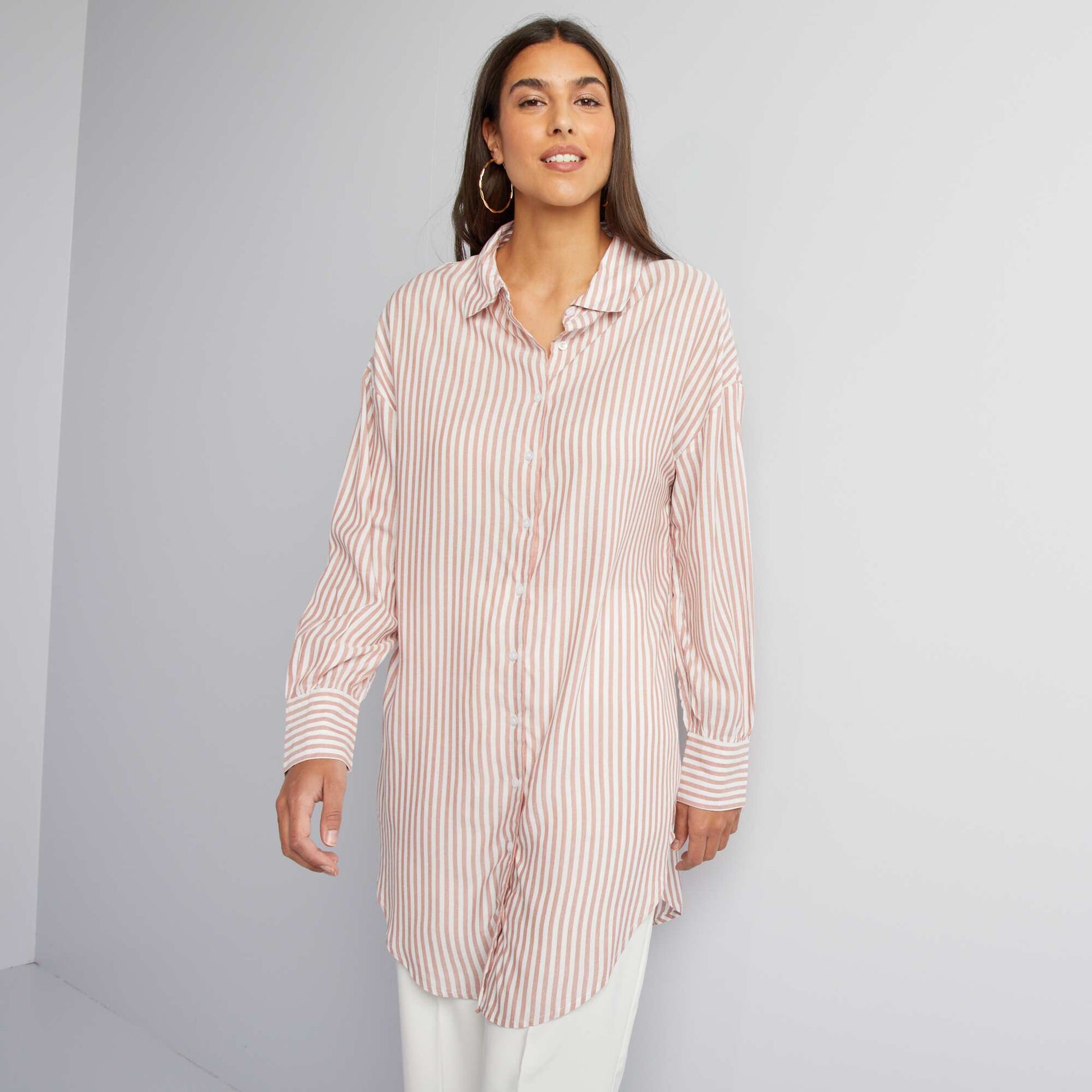 Chemise longue ray e Rose ray