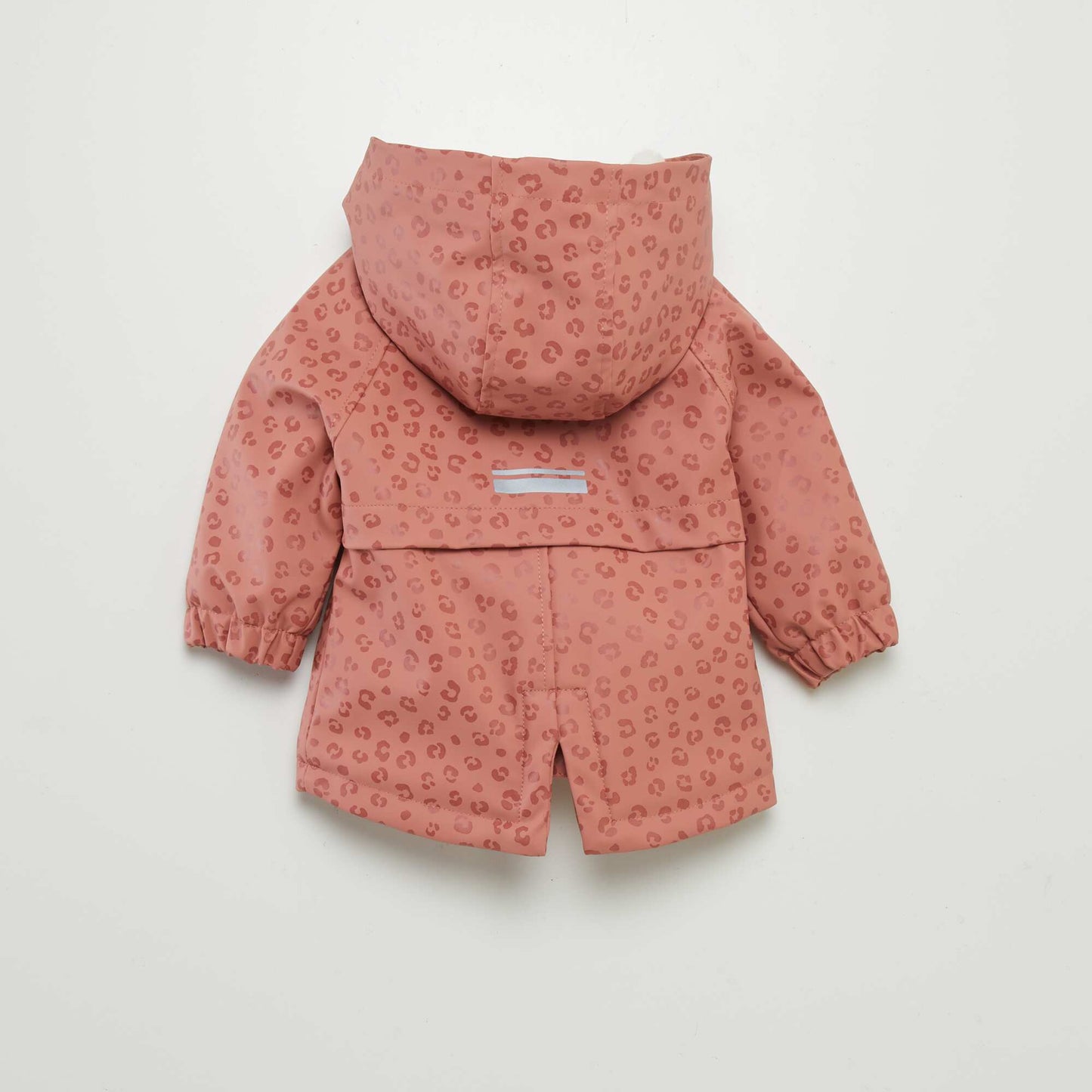 Parka à capuche avec fausses fourrure Rose