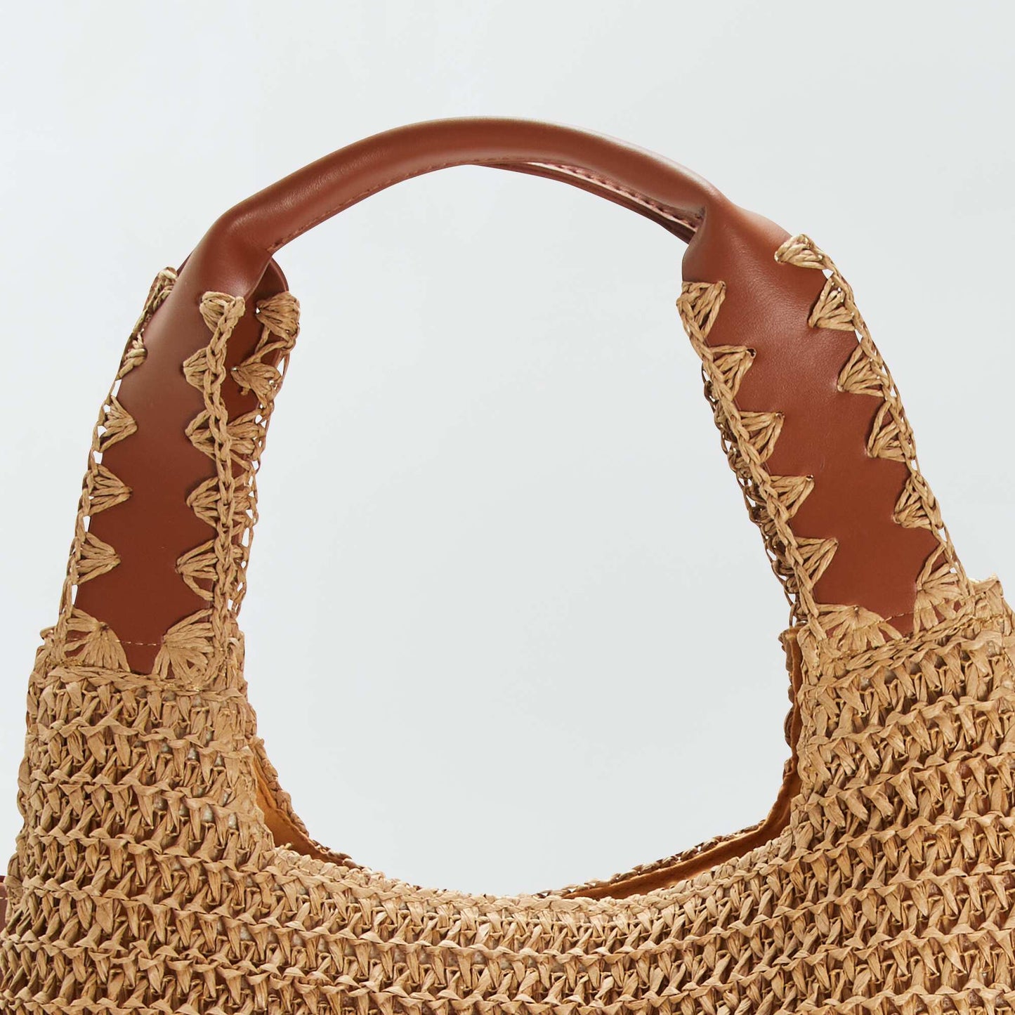 Sac sceau en paille Marron