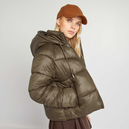 Doudoune light courte Marron