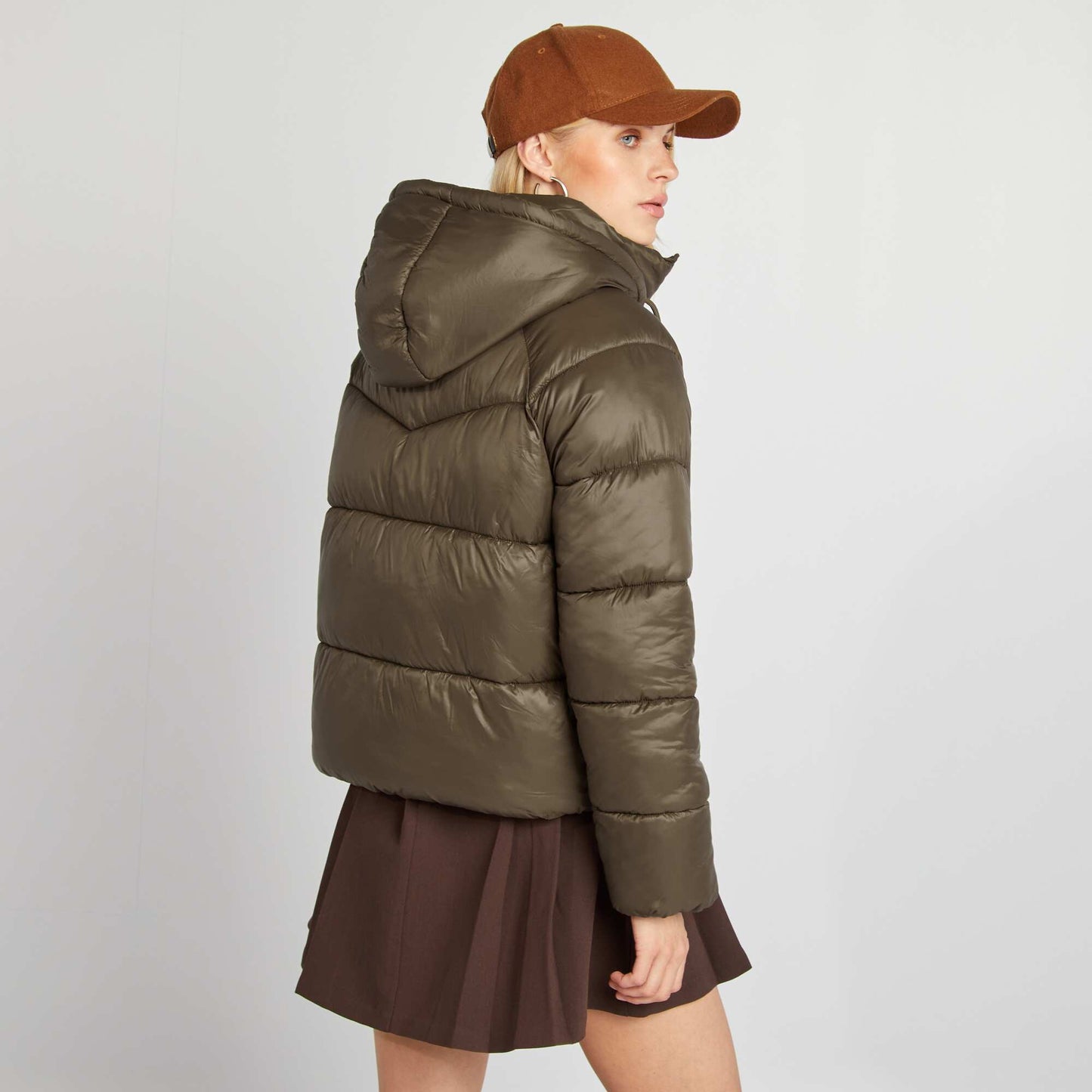 Doudoune light courte Marron