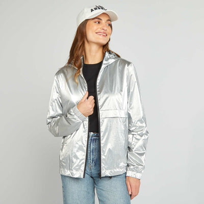Coupe-vent capuche m tallis Gris