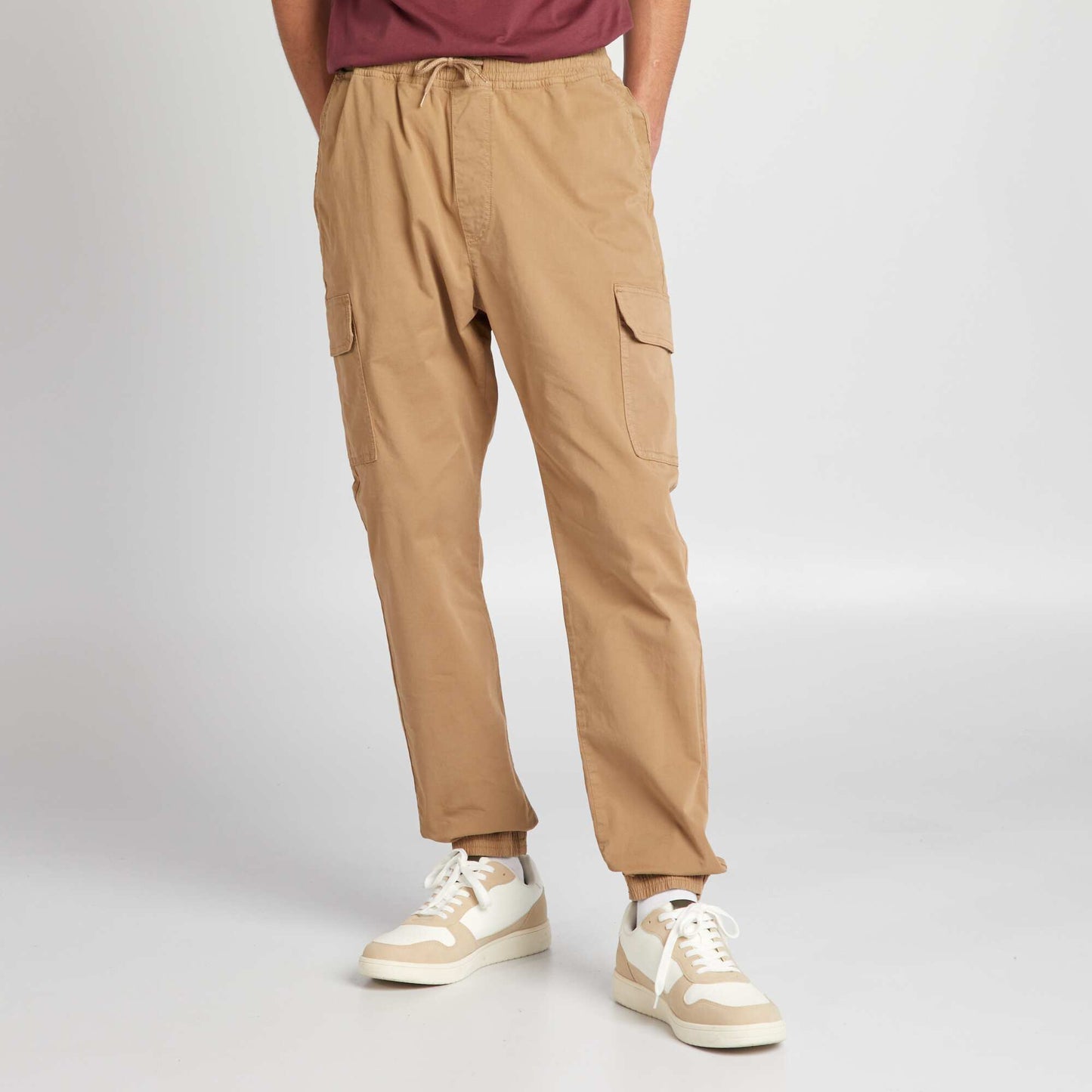 Pantalon avec poches sur les c t s Beige