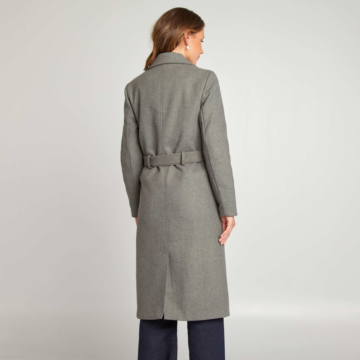 Manteau long en lainage Gris