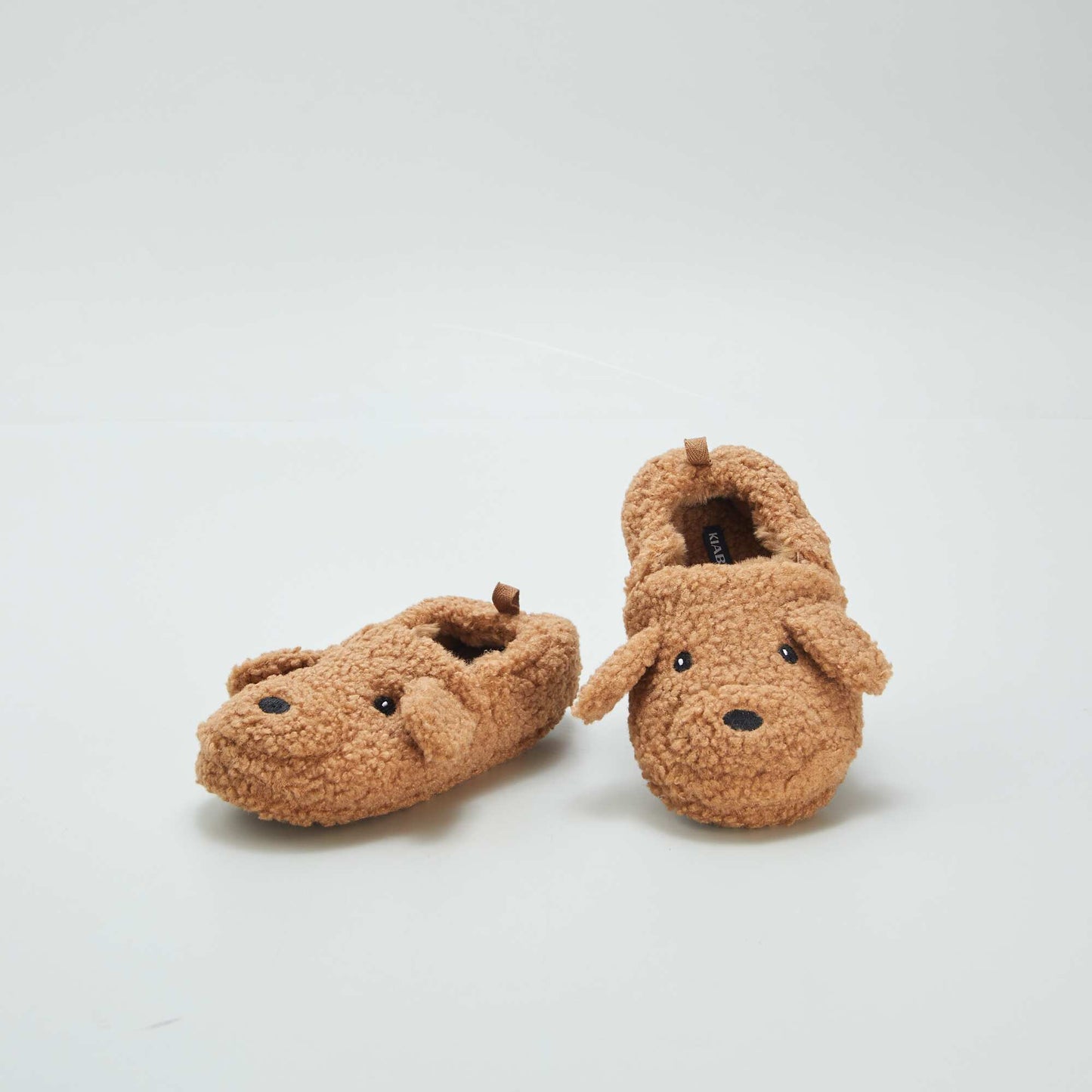 Chaussons en sherpa anim s Marron