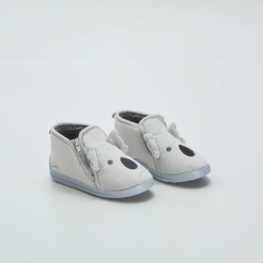 Chaussons anim s Koala Gris