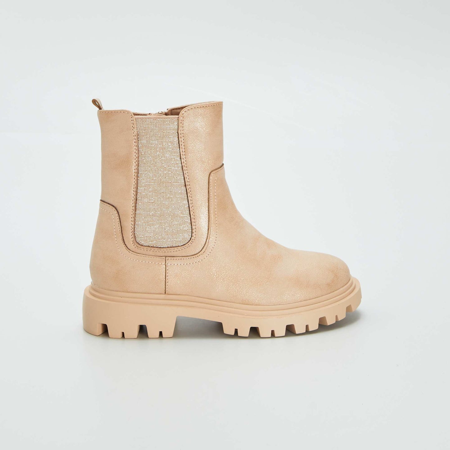 Boots chelsea semelle crant e Beige