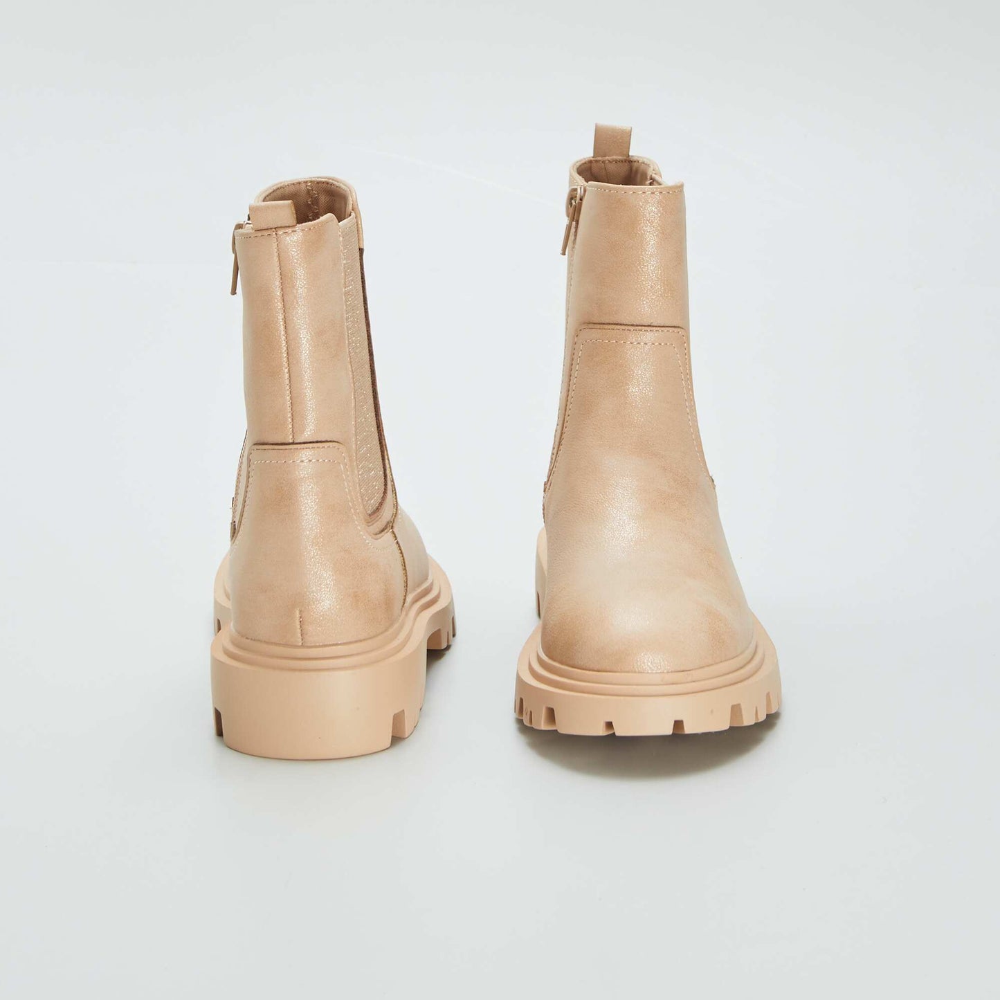 Boots chelsea semelle crant e Beige