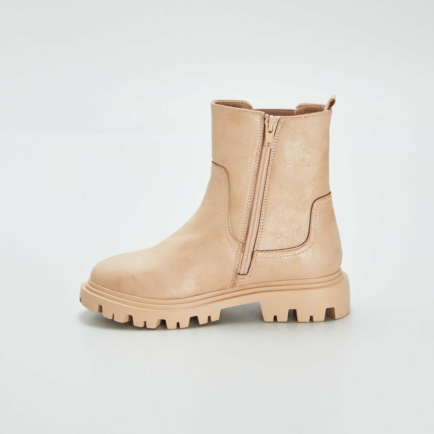 Boots chelsea semelle crant e Beige