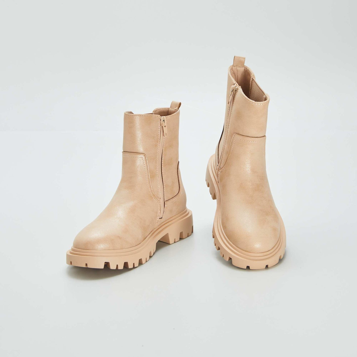 Boots chelsea semelle crant e Beige