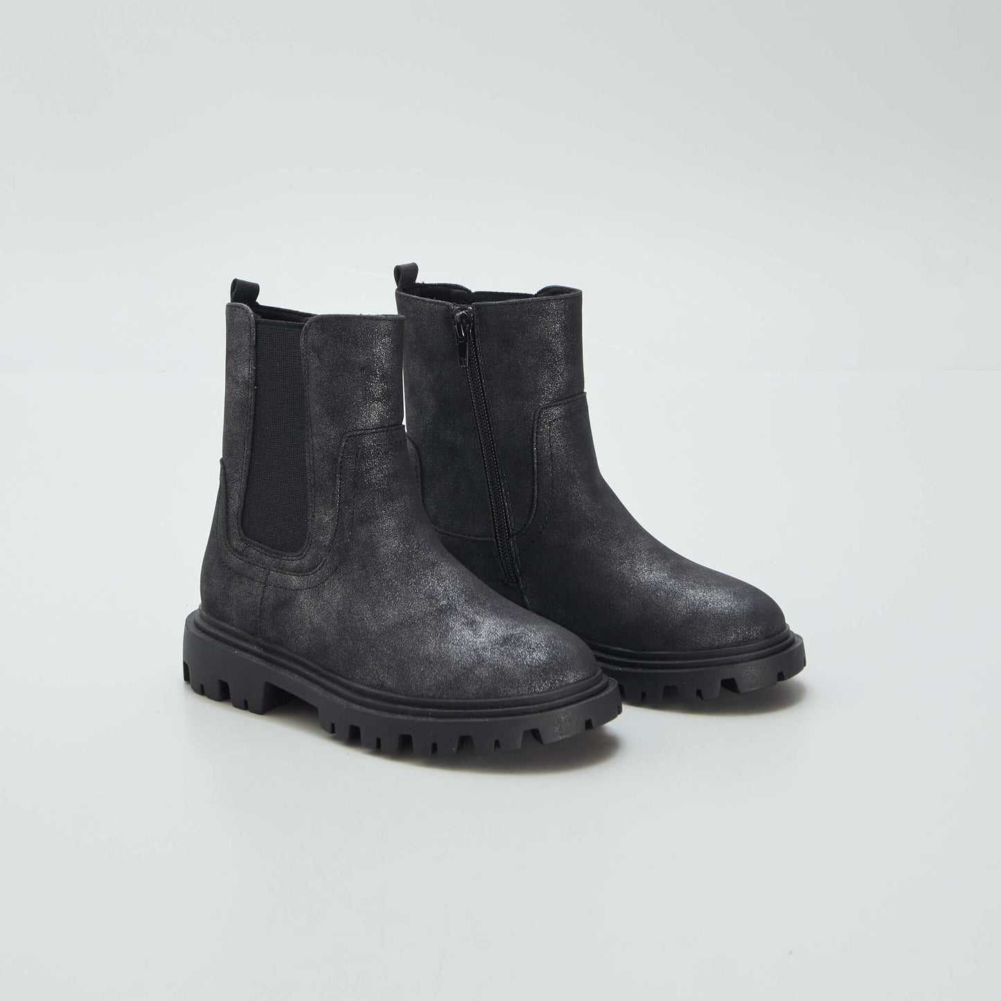 Boots chelsea semelle crant e noir