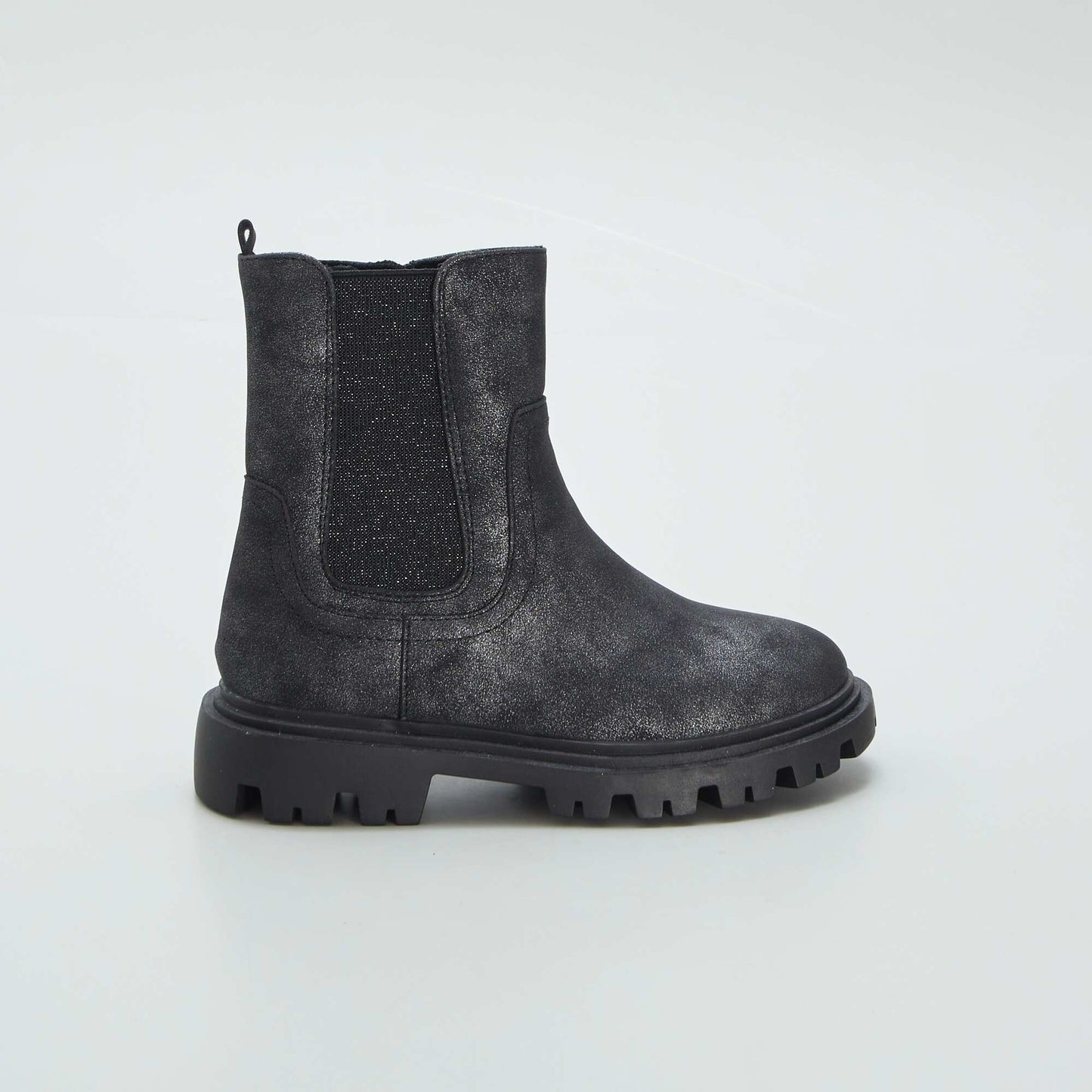 Boots chelsea semelle crant e noir