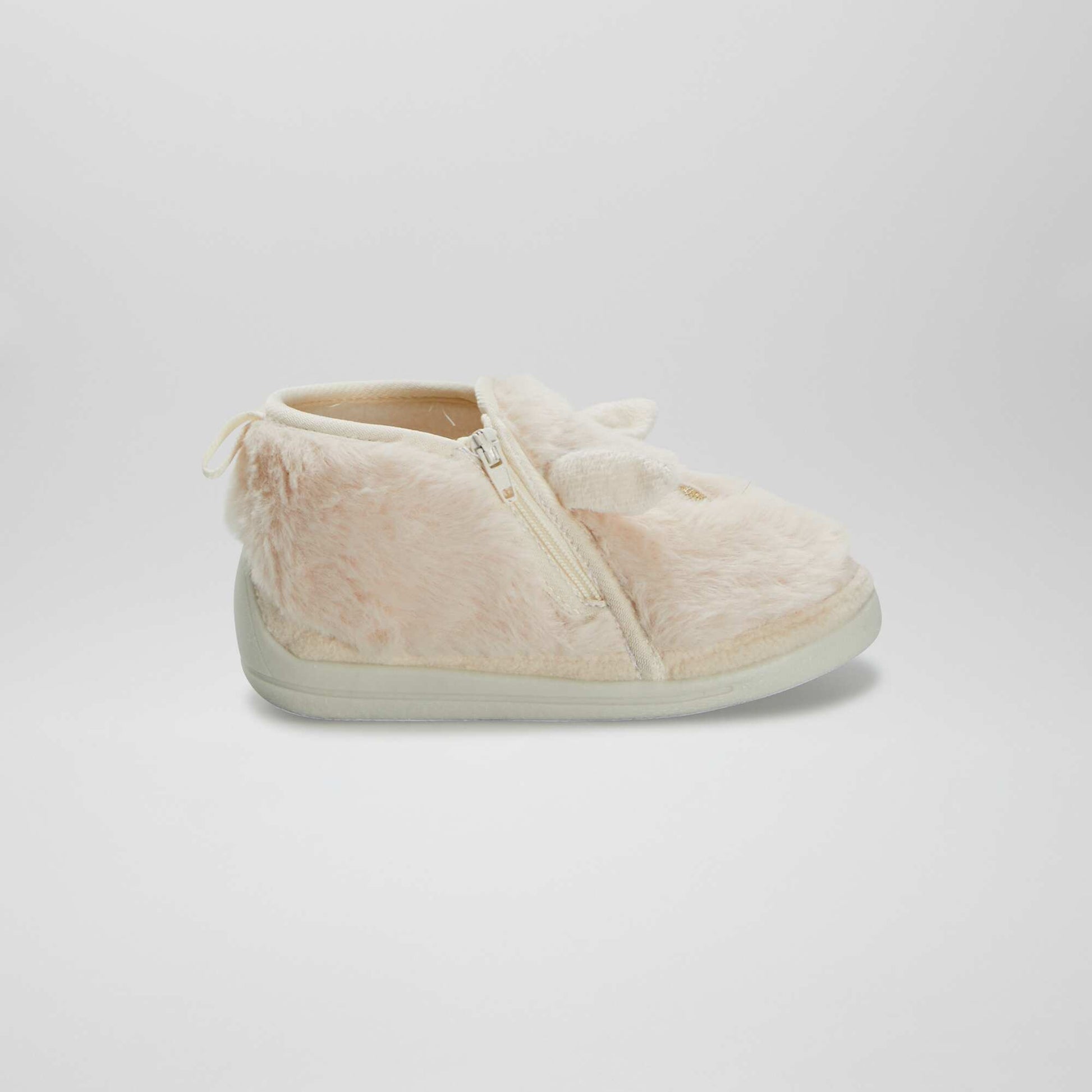 Chaussons 'lapin' Beige