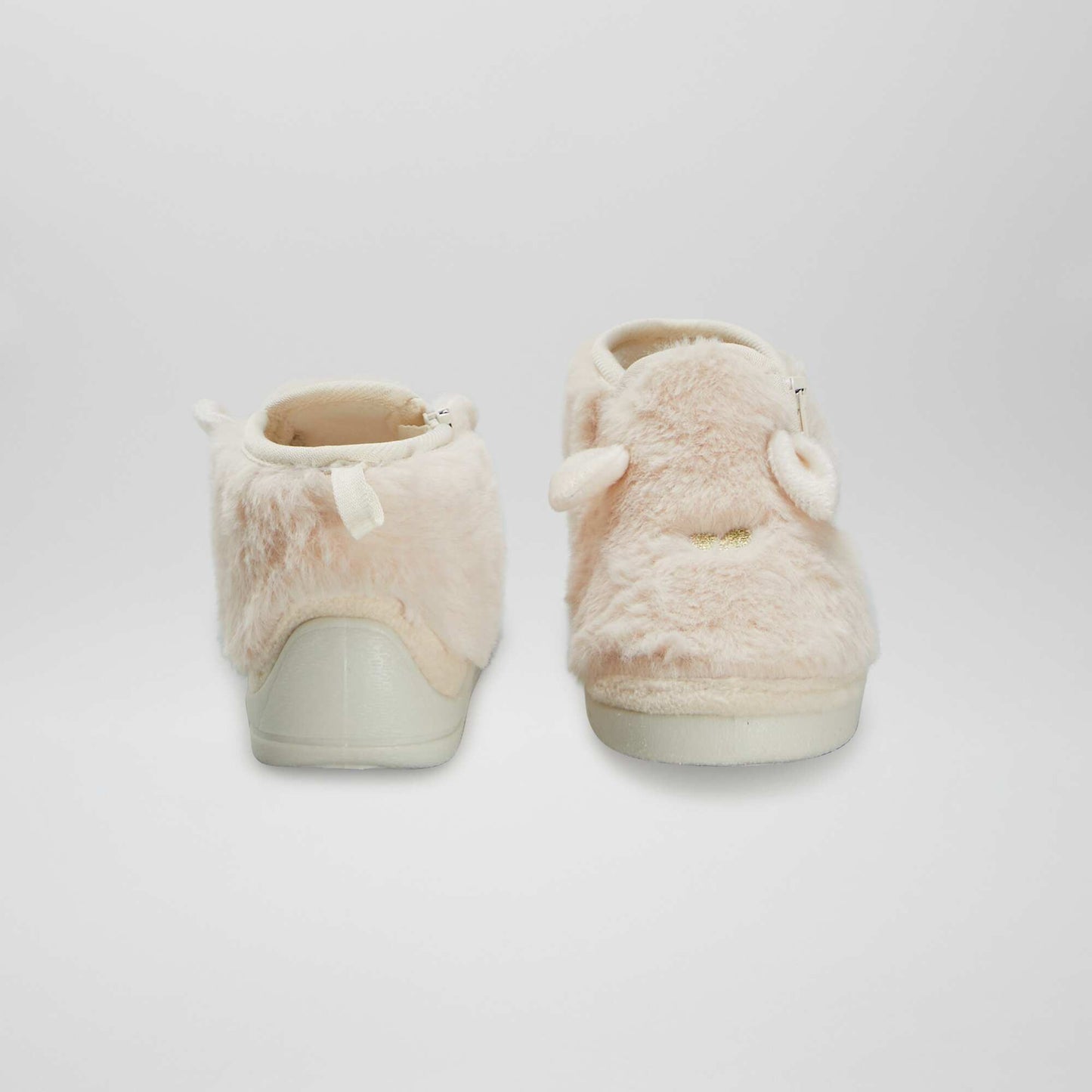 Chaussons 'lapin' Beige