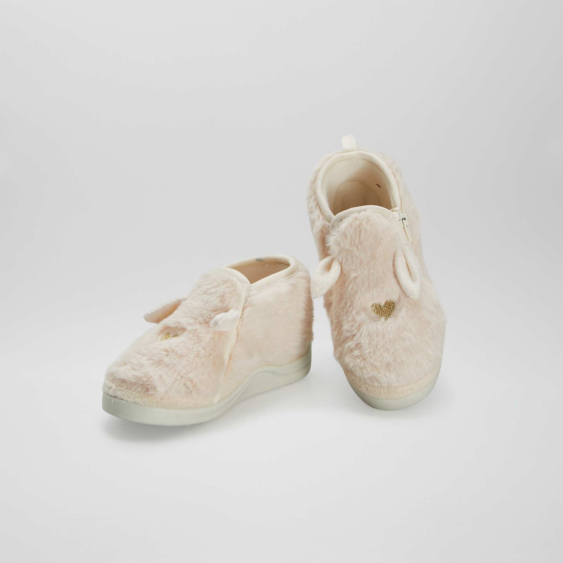 Chaussons 'lapin' Beige