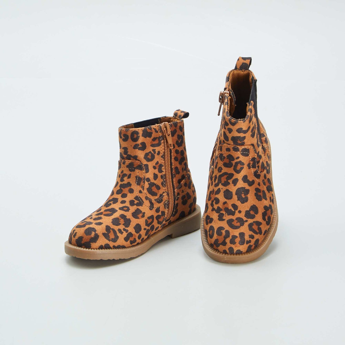 Boots mod le Chelsea 'l opard' Marron