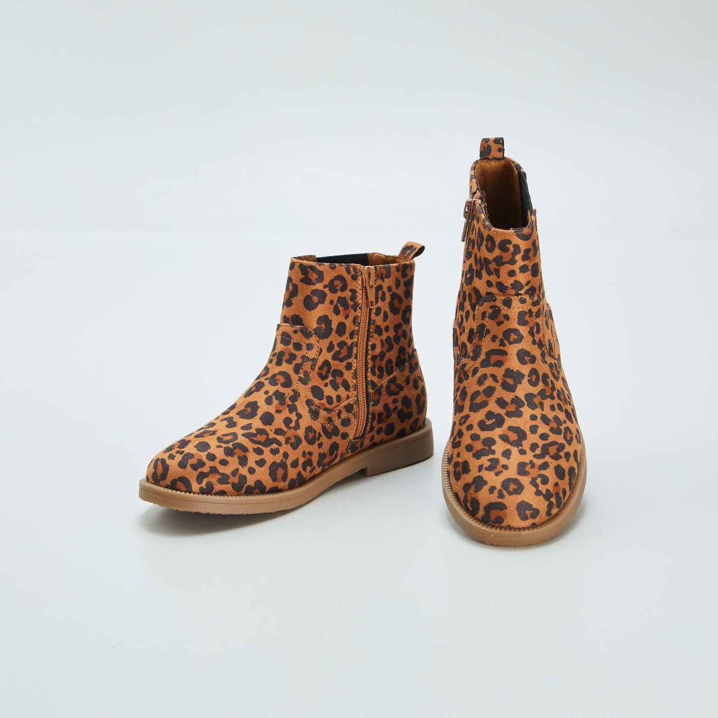 Boots mod le Chelsea 'l opard' Marron