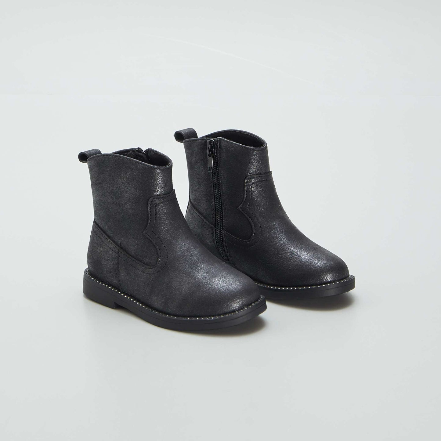 Bottines esprit santiag noir