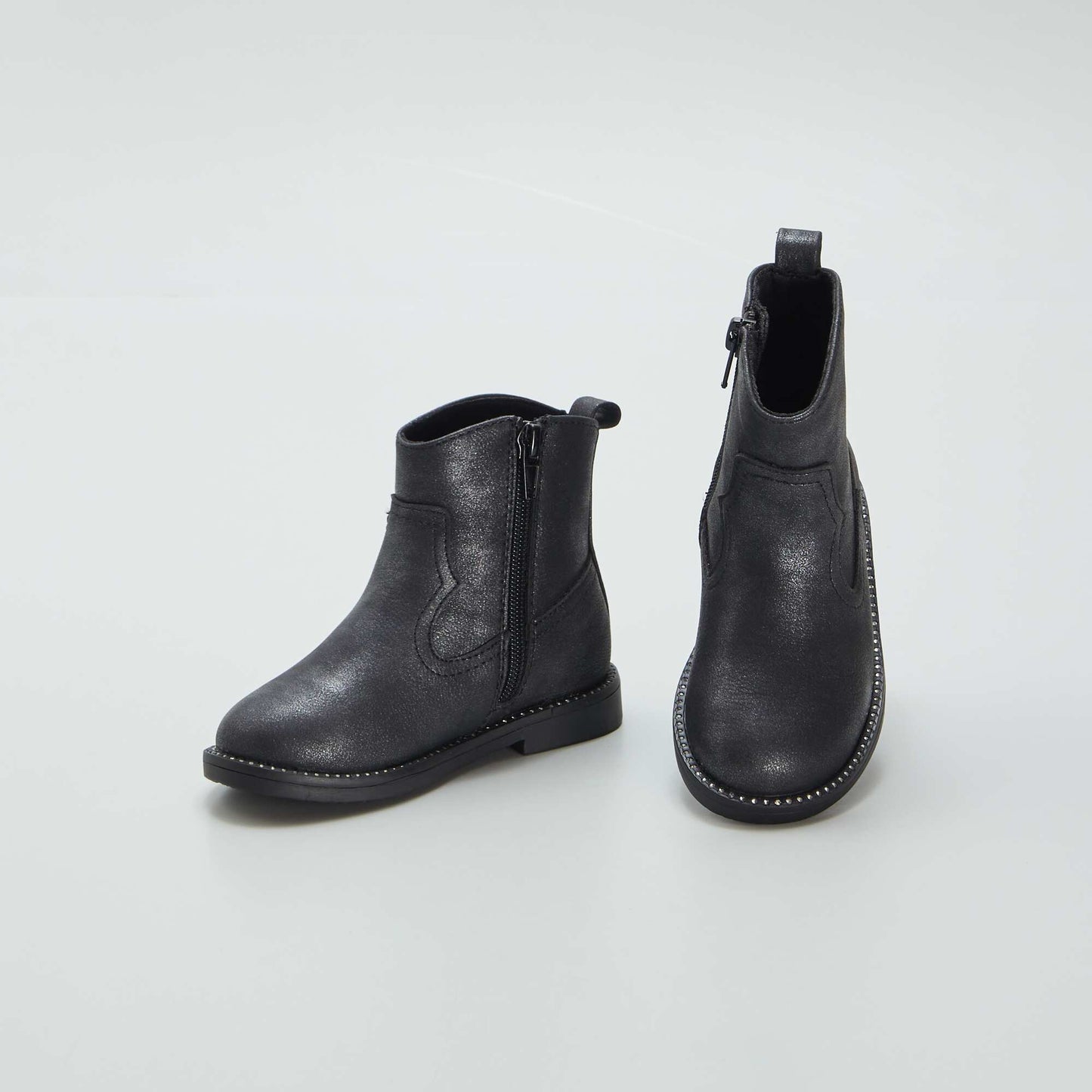 Bottines esprit santiag noir