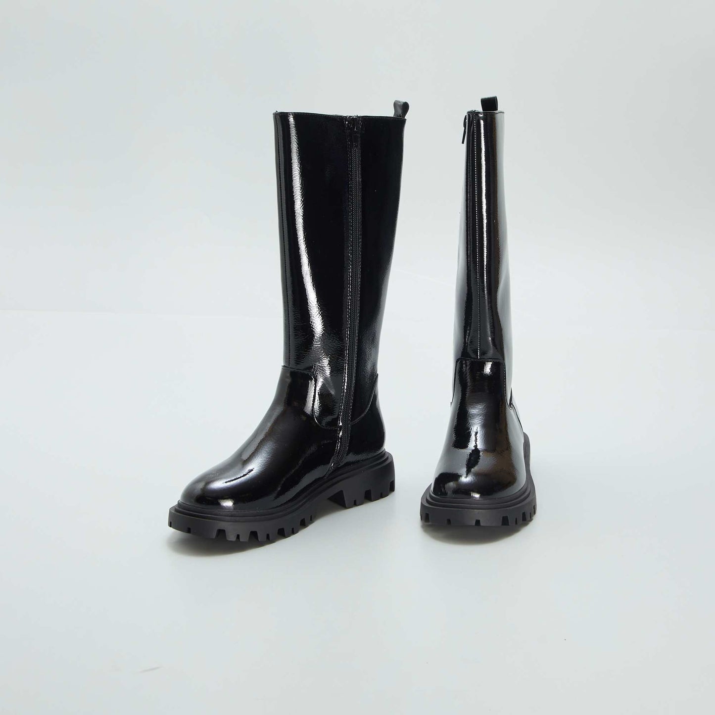 Bottes en simili noir