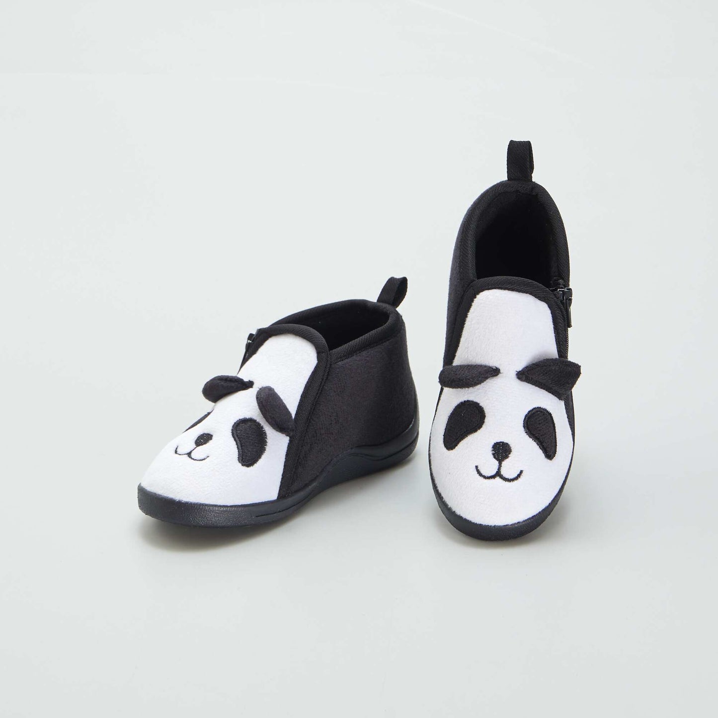 Chaussons 'panda' Blanc/noir