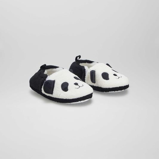 Chaussons panda Blanc