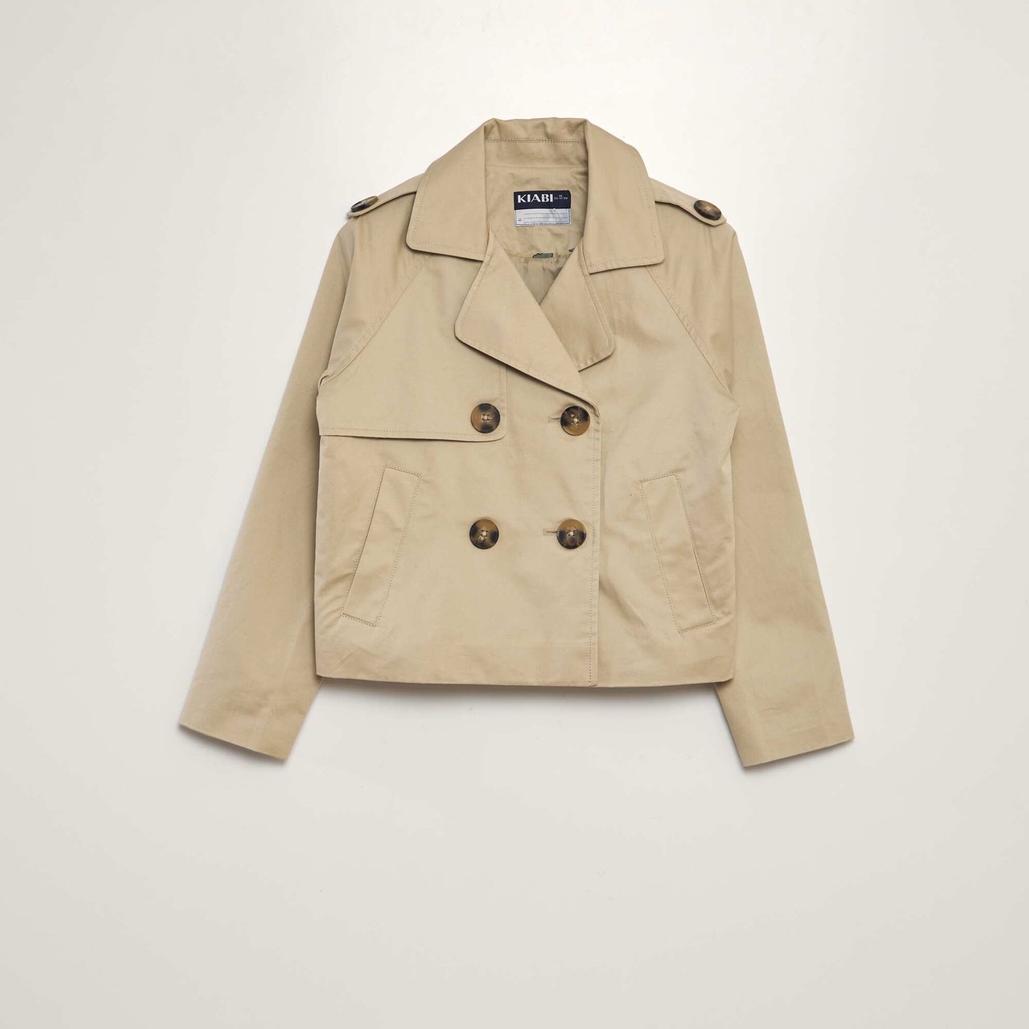 Trench court en twill Camel