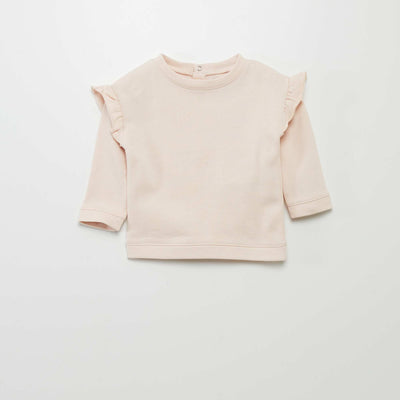 Sweat molletonn volants Rose