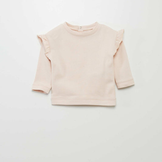 Sweat molletonn    volants Rose